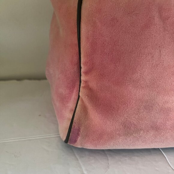 Y2K JUICY COUTURE DAYDREAMER VELOUR ROYAL EMBROIDERED SATCHEL BAG PINK - Picture 6 of 10
